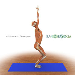 utkatasana, fierce pose